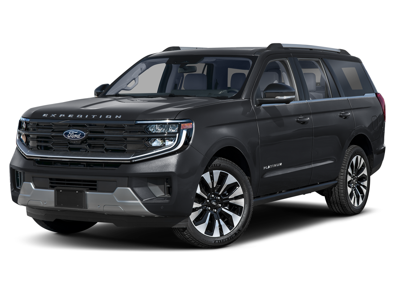 2026 Ford Expedition Platinum in Agate Black Metallic — front three-quarter view
