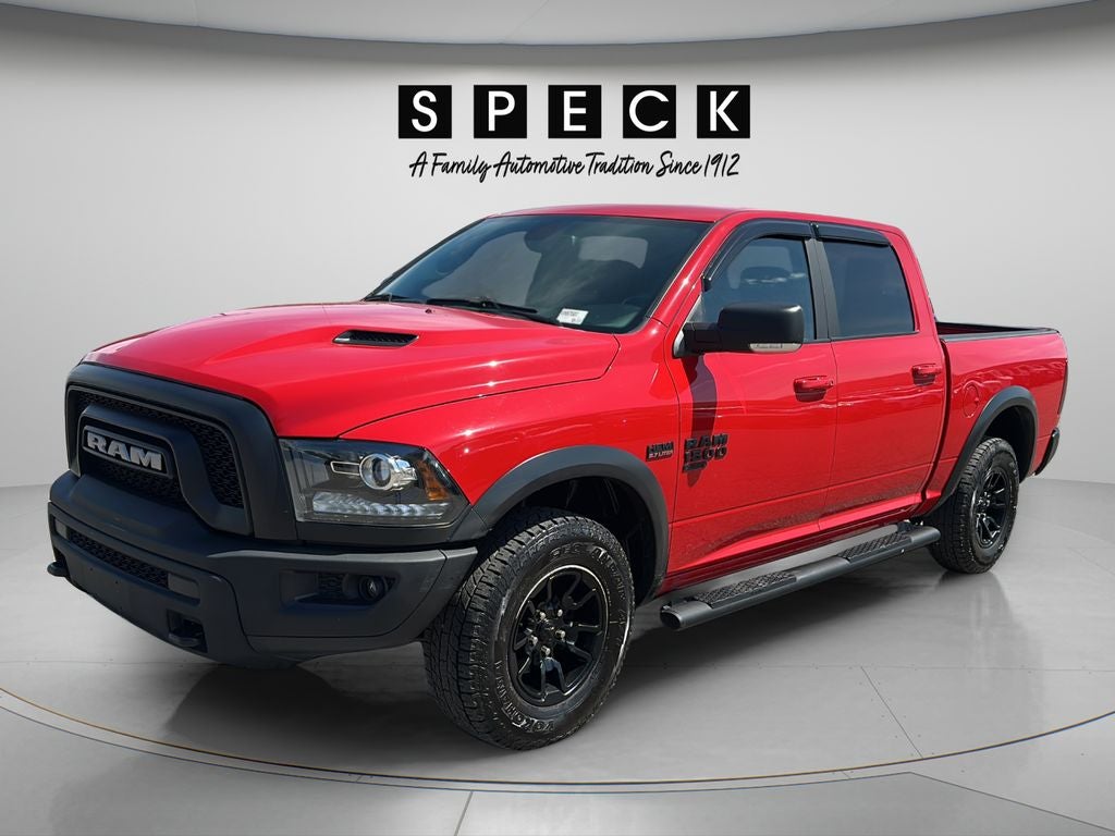 2021 RAM 1500 Classic Warlock in Flame Red — front three-quarter view