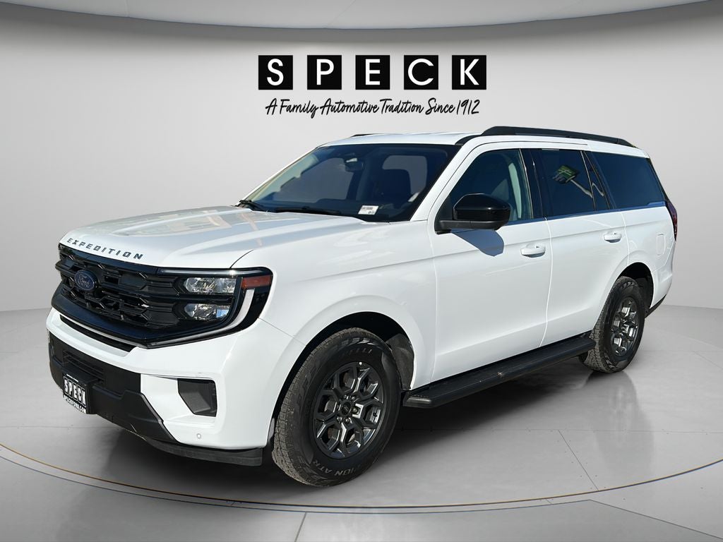 2025 Ford Expedition Active in Oxford White — front three-quarter view