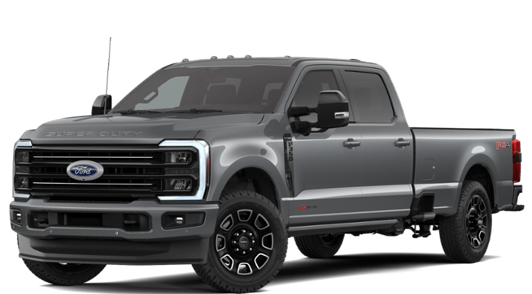 2026 Ford F-350 Platinum 4WD Crew Cab 6.75' Box in Carbonized Gray Metallic — front three-quarter view