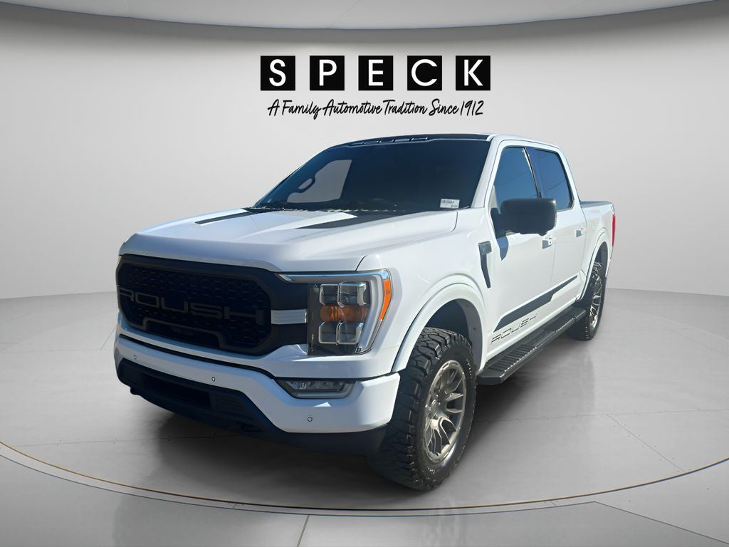 2021 Ford F-150 XLT in Oxford White — front three-quarter view