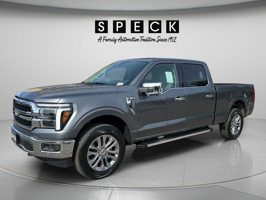 2026 Ford F-150 LARIAT in Carbonized Gray Metallic — front three-quarter view