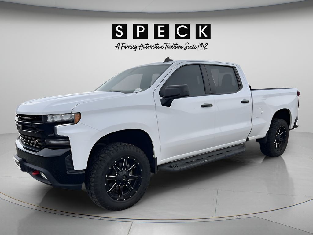 2021 Chevrolet Silverado LT Trail Boss in Summit White — front three-quarter view