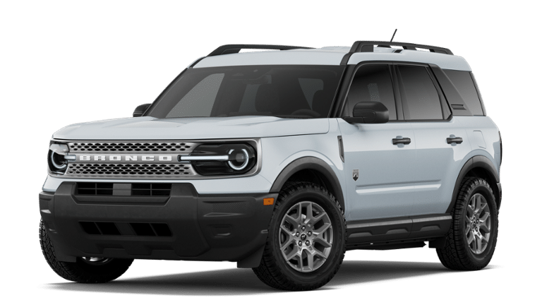 2026 Ford Bronco Sport Big Bend in Space White Metallic — front three-quarter view