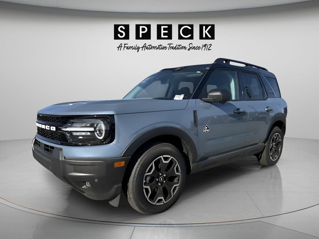 2025 Ford Bronco Sport Outer Banks in Azure Gray Metallic Tri-Coat — front three-quarter view