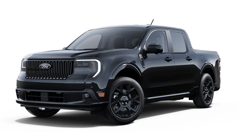 2025 Ford Maverick Lobo High in Shadow Black — front three-quarter view
