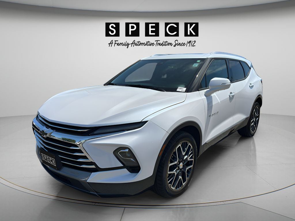 2024 Chevrolet Blazer Premier in Iridescent Pearl Tricoat — front three-quarter view