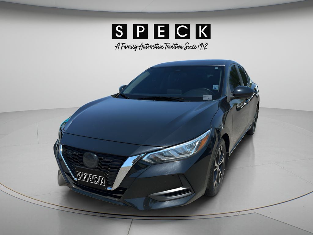 2022 Nissan Sentra SV in Black — front three-quarter view