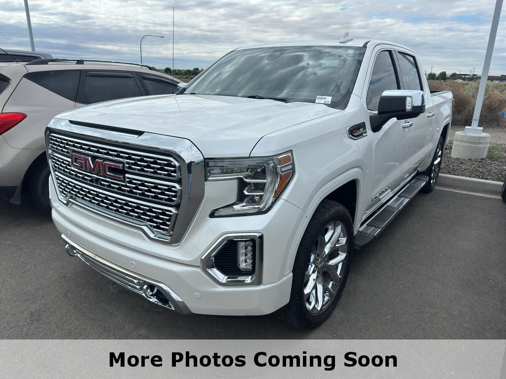 2019 GMC Sierra 1500 Denali in White — front three-quarter view