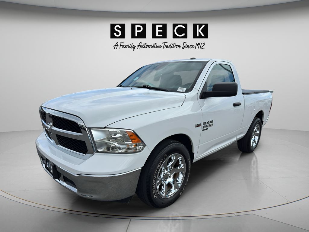 2019 RAM 1500 Classic Tradesman Regular Cab 4x2 6'4" Box in White — front three-quarter view