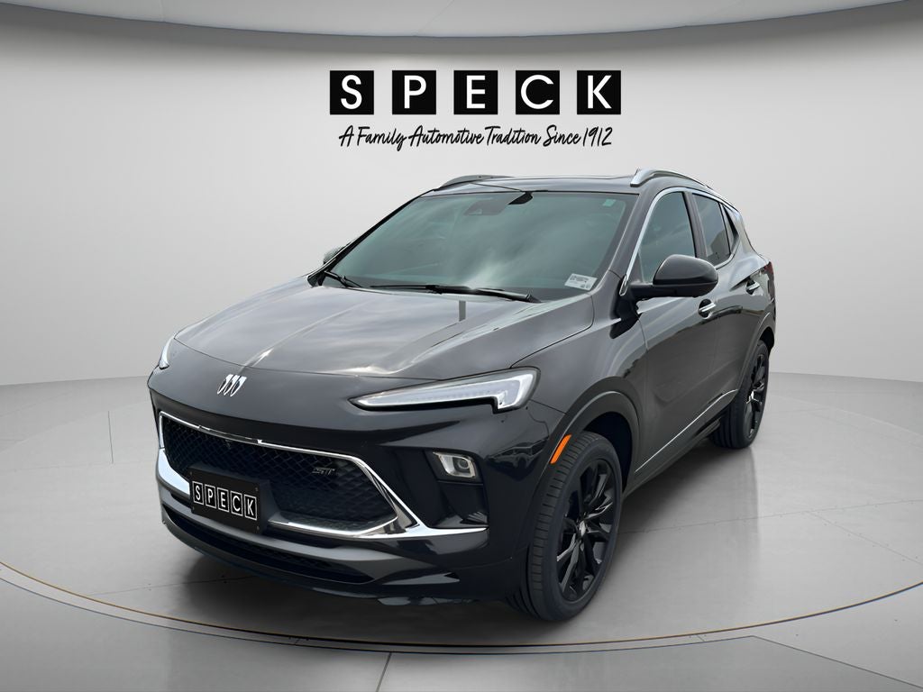 2024 Buick Encore GX Sport Touring in Ebony Twilight Metallic — front three-quarter view