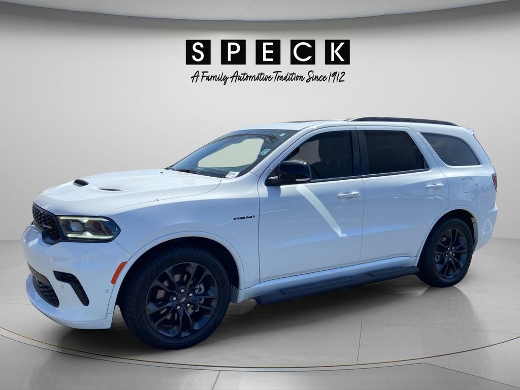 2024 Dodge Durango R/T Plus in White Knuckle — front three-quarter view