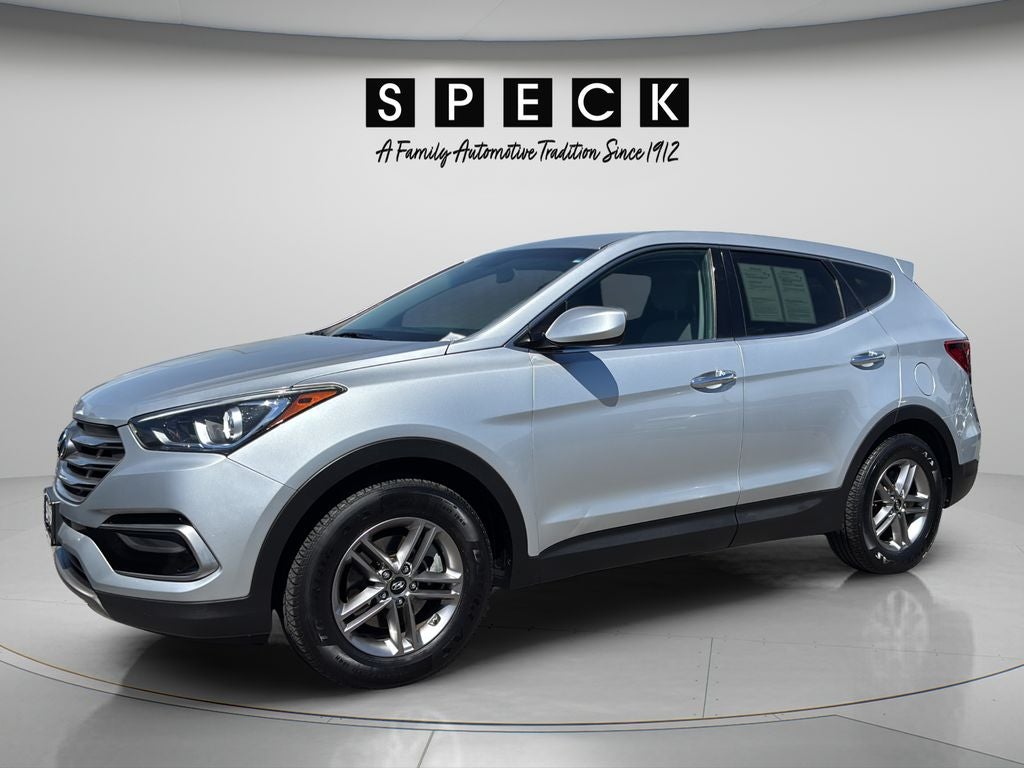 2017 Hyundai Santa Fe Sport 2.4L in Sparkling Silver — front three-quarter view