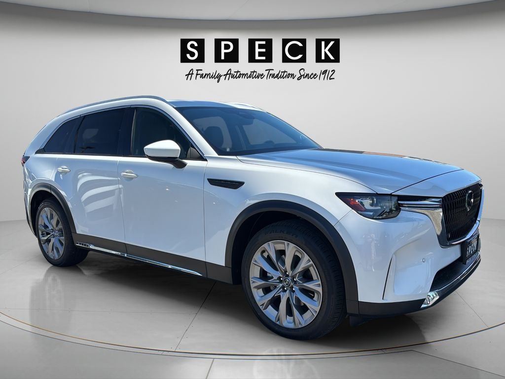 2024 Mazda Mazda CX-90 3.3 Turbo Premium Plus in Rhodium White Premium — front three-quarter view